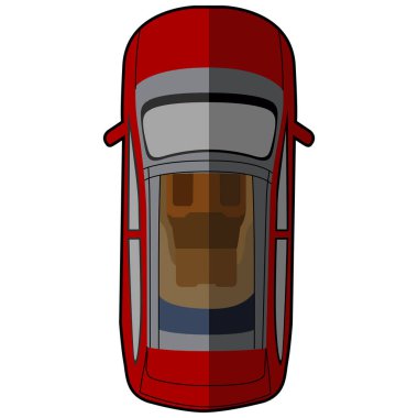 Bir araba Üstten Görünüm