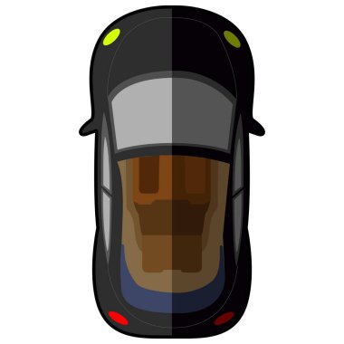 Bir araba Üstten Görünüm