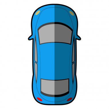 Bir araba Üstten Görünüm