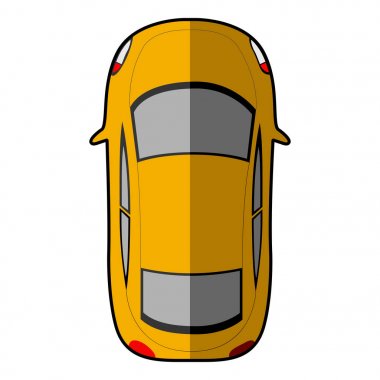 Bir araba Üstten Görünüm