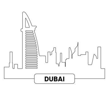 Dubai şehrinin manzarası