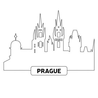 Prag şehrinin manzarası