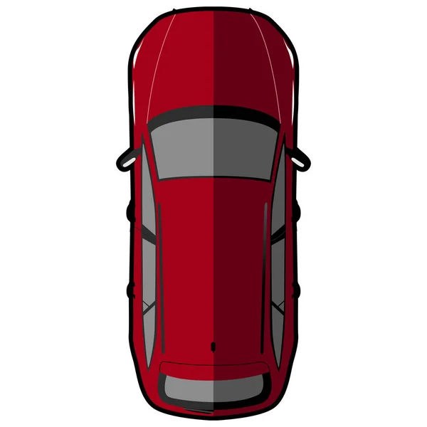 Vista superior de un coche — Vector de stock