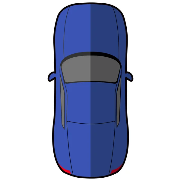 Vista superior de un coche — Vector de stock