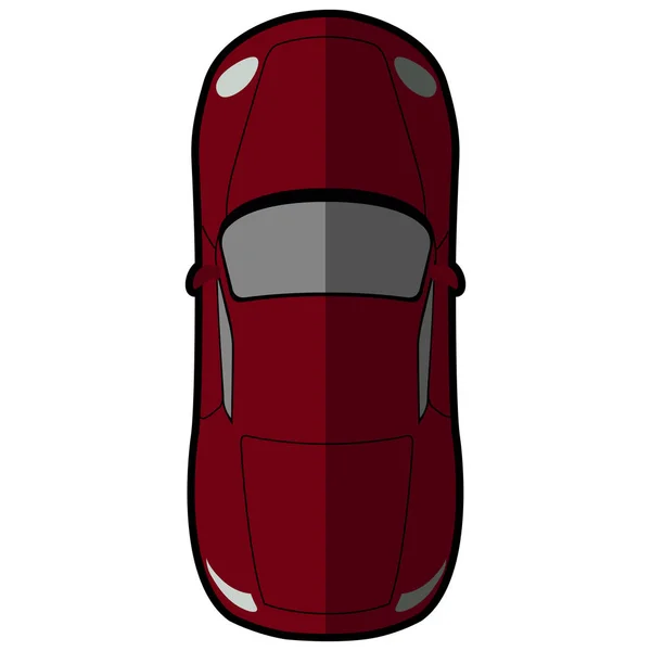 Vista superior de un coche — Vector de stock