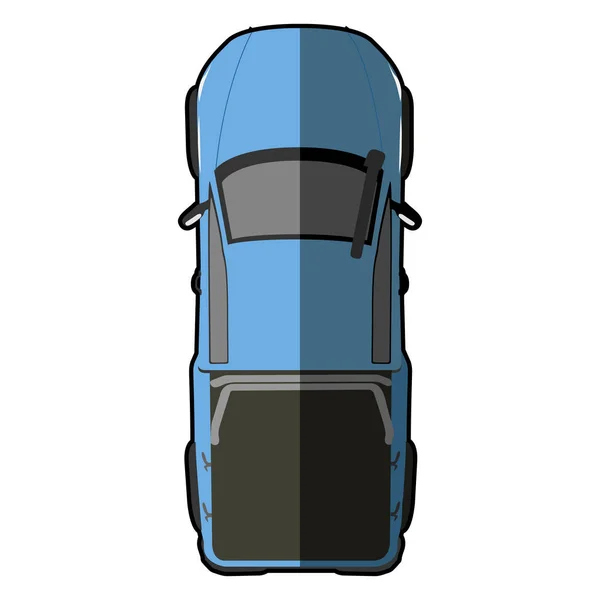 Vue du dessus d'une voiture — Image vectorielle