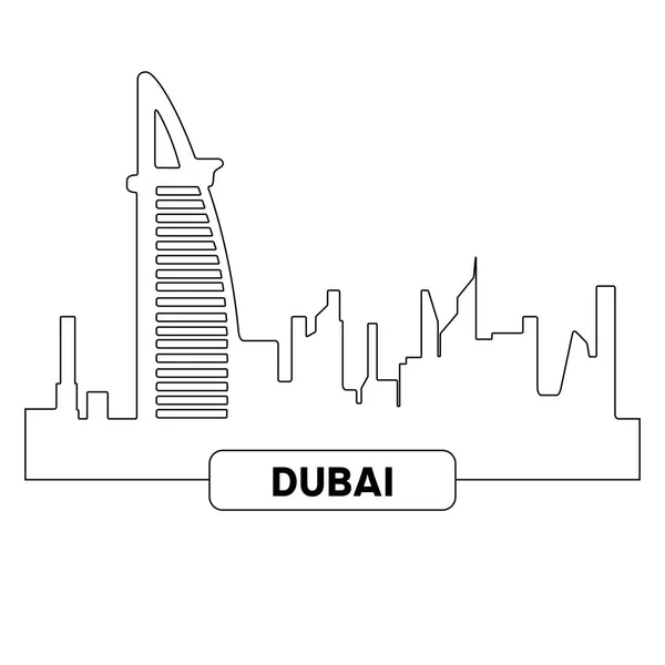 Panoráma města Dubaj — Stockový vektor