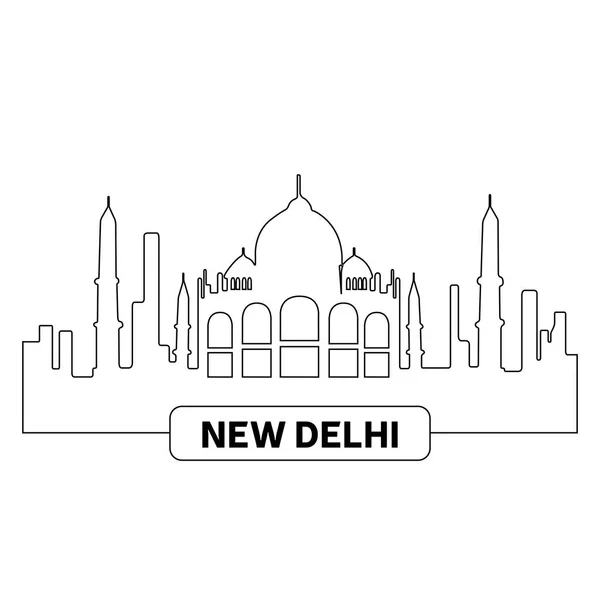 Cityscape de Nova Deli —  Vetores de Stock