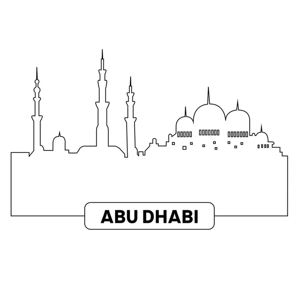 Paisaje de Abu Dhabi — Vector de stock
