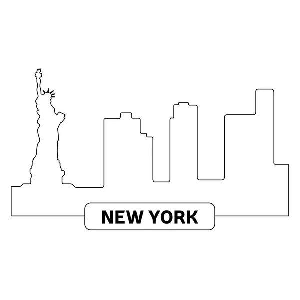Paysage urbain de New York — Image vectorielle