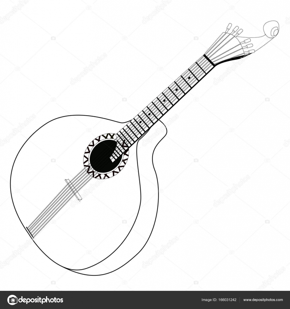 guerra taburete analizar Guitarra portuguesa imágenes de stock de arte vectorial | Depositphotos