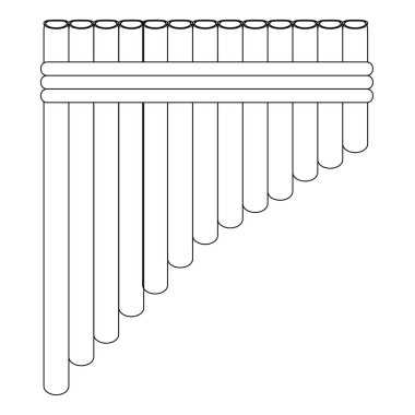 İzole Pan flütü anahat