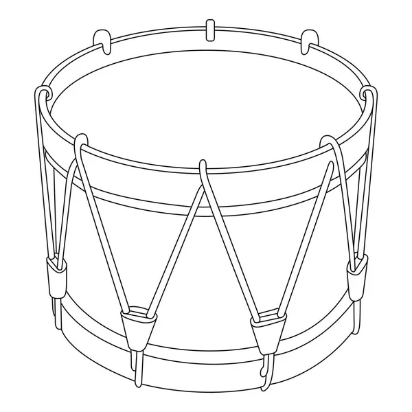 Contour isolé du tambour — Image vectorielle