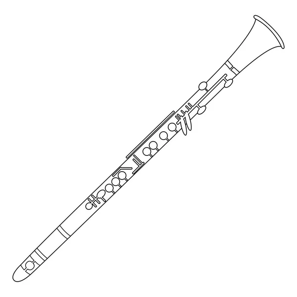 Izolované flétna obrys — Stockový vektor