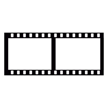 İzole film şeridi siluet