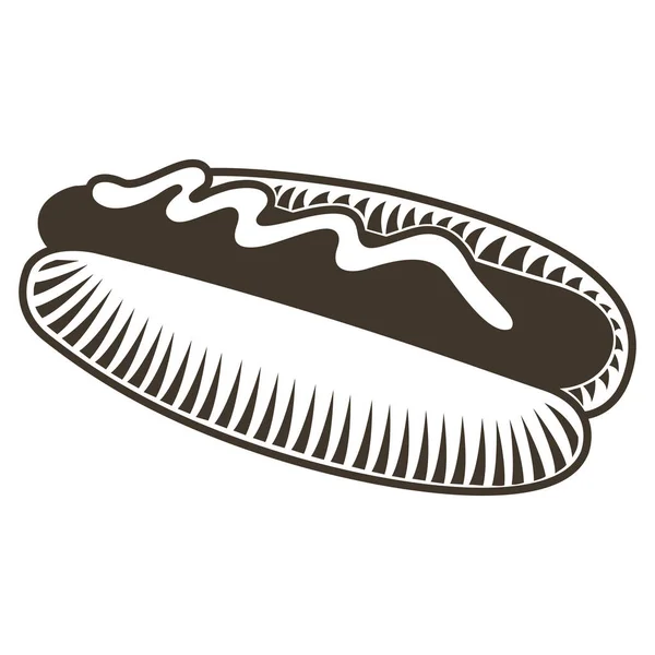 Szkic na białym tle hot dog — Wektor stockowy
