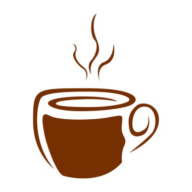 İzole kahve kupa logosu