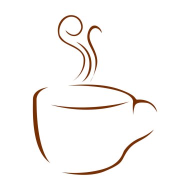 İzole kahve kupa logosu