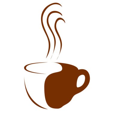 İzole kahve kupa logosu