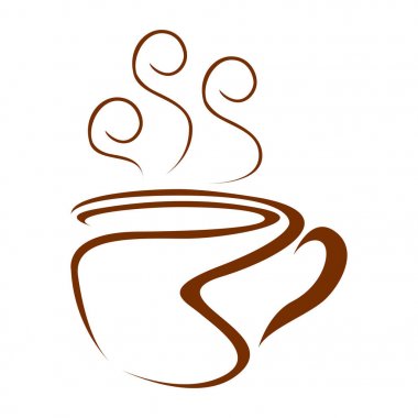 İzole kahve kupa logosu