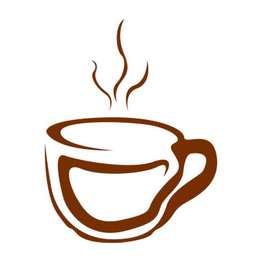 İzole kahve kupa logosu