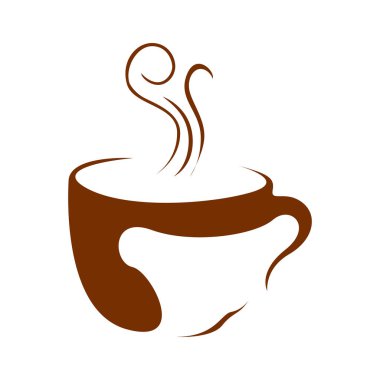 İzole kahve kupa logosu