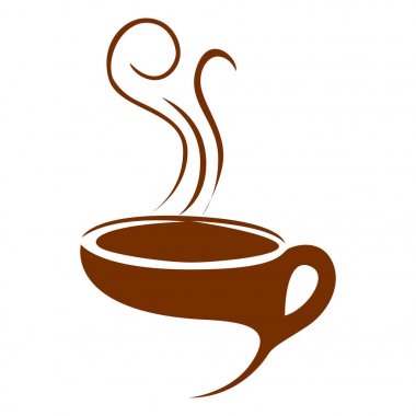 İzole kahve kupa logosu