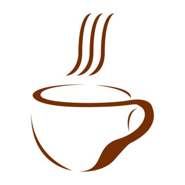 İzole kahve kupa logosu