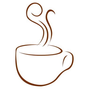 İzole kahve kupa logosu