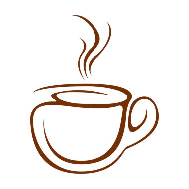 İzole kahve kupa logosu