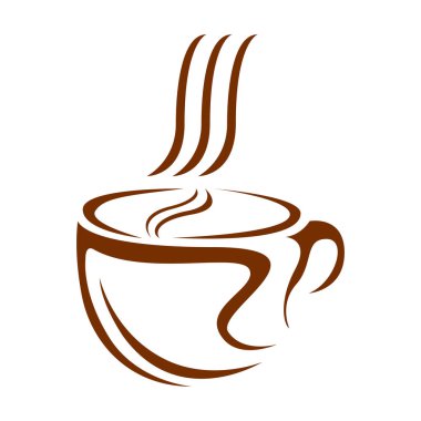 İzole kahve kupa logosu
