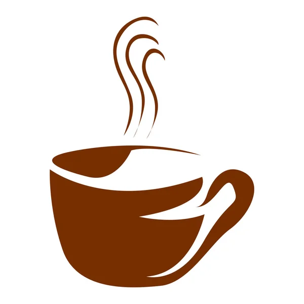 Απομονωμένη καφέ κούπα λογότυπο — Διανυσματικό Αρχείο
