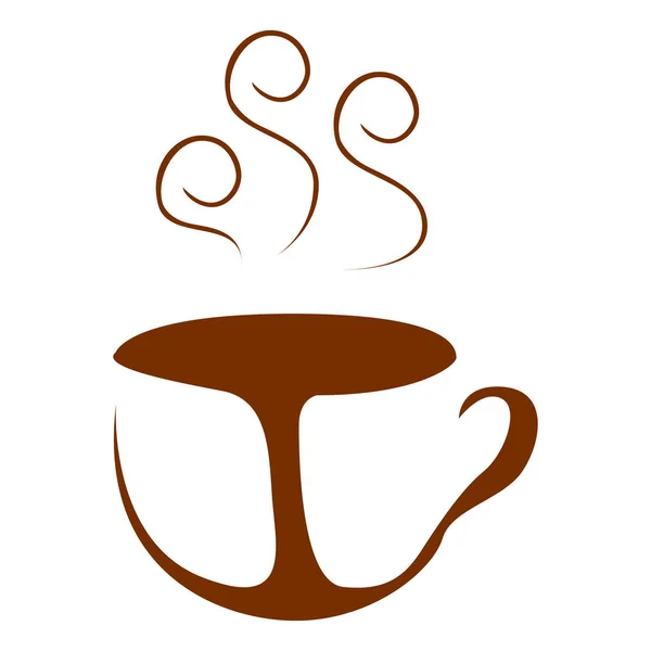 Logo taza de café aislado — Vector de stock