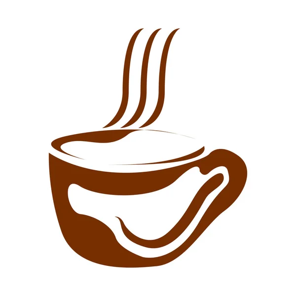 Изолированный логотип кружки кофе — стоковый вектор