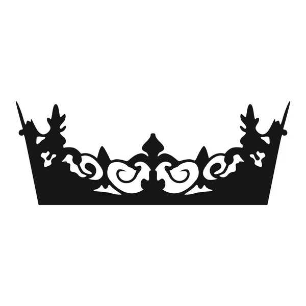 Geïsoleerde kroon silhouet — Stockvector