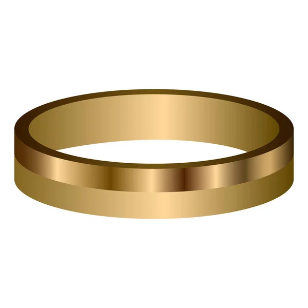 Изолированное золотое кольцо — стоковый вектор