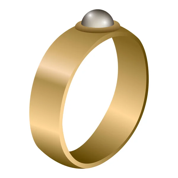 Απομονωμένη χρυσό δαχτυλίδι — Διανυσματικό Αρχείο