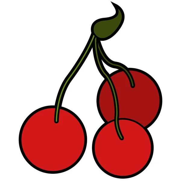 Geïsoleerde cherry pictogram — Stockvector