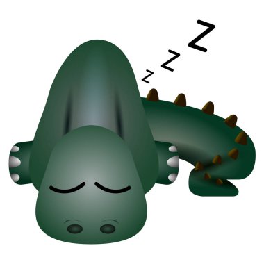 İzole edilmiş şirin dinozor.