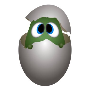 İzole edilmiş şirin dinozor.