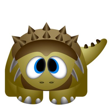 İzole edilmiş şirin dinozor.