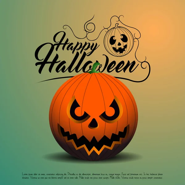 Tarjeta de halloween de colores — Vector de stock