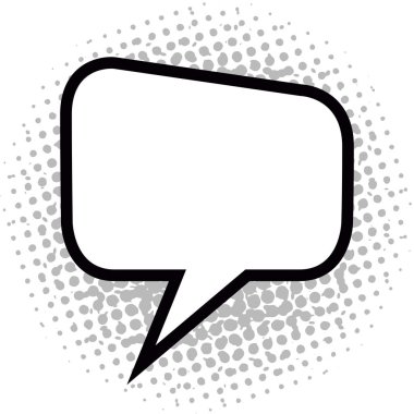 Komik izole kabarcık sohbet