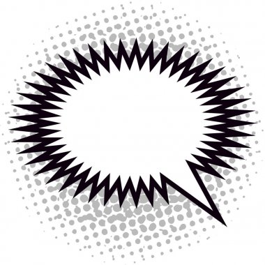 Komik izole kabarcık sohbet