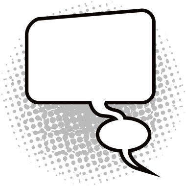 Komik izole kabarcık sohbet