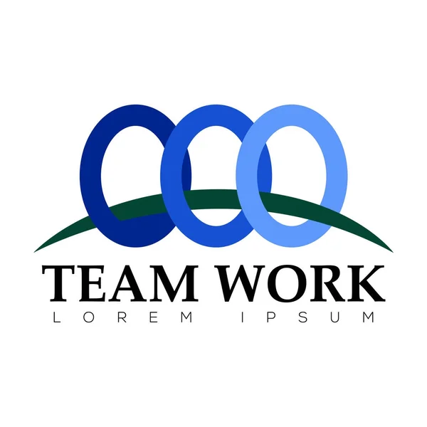 Logo du travail d'équipe isolé — Image vectorielle