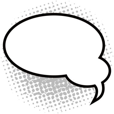 Komik izole kabarcık sohbet