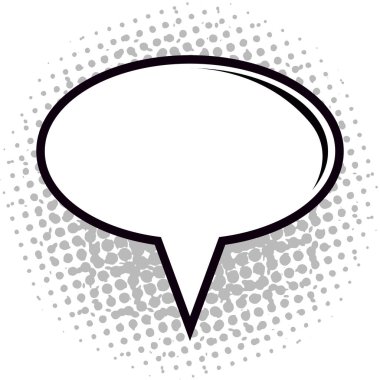 Komik izole kabarcık sohbet