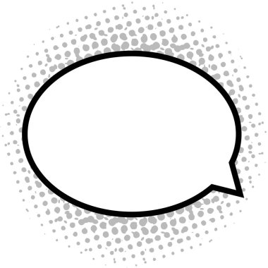 Komik izole kabarcık sohbet