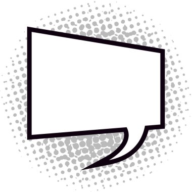 Komik izole kabarcık sohbet